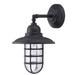 Breakwater Bay Hartsfield 12.1" H Outdoor Wall Lantern Glass/Metal/Steel in Black | 12.13 H x 6 W x 7.125 D in | Wayfair