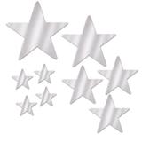 The Party Aisle™ 9 Piece Foil Star Wall Decor Set in Gray | 15 H x 15 W in | Wayfair 56709BA11ACB4D09BC5DFBAEBEEC20EB