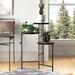 Mercury Row® Logan Square Round Multi-Tiered Solid Wood Plant Stand Wood/Metal/Solid Wood in Gray | 30 H x 20 D in | Wayfair