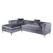 Gray Sectional - Mercer41 Thach 102.5" Wide Velvet Sofa & Chaise Velvet | 30 H x 102.5 W x 68.5 D in | Wayfair F8ACFC1E5570458A9D901C49CC4402CD