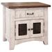 Gilchrist 1 Drawer, 2 Mesh Door Nightstand Wood in White Laurel Foundry Modern Farmhouse® | 27 H x 28 W x 17 D in | Wayfair