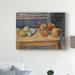 Vault W Artwork Still Life w/ Apples & Pears by Paul Cezanne - Print on Canvas in Blue/Brown | 14 H x 19 W x 2 D in | Wayfair
