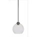 Breakwater Bay Kimbro 1-Light Stem Hung Pendant Glass in Gray | 9.75 H x 9.75 W x 9.75 D in | Wayfair 43D30F5439814DA3AFBE74EC901A64CB
