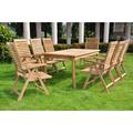 Rosecliff Heights Leroy Rectangular 8 - Person Outdoor Dining Set Wood in White/Brown | 30 H x 71 W x 36 D in | Wayfair