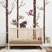 Zoomie Kids Birch Trees w/ Cute Forest Animals Wall Decal Vinyl in Gray/Black/Yellow | 96 H x 112 W in | Wayfair DE4AA7899B7D4B2EBD14CBBBBC031FFE