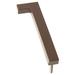 Montague Metal Products Inc. 4 in. Flat Floating Mount House Number Metal in Brown | 4 H x 2.88 W x 0.31 D in | Wayfair MHN-04-F-SD1-1