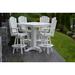 Red Barrel Studio® Nettie Square 5 Piece Bar Height Outdoor Dining Set Plastic in White/Brown | 42 H x 33 W x 33 D in | Wayfair