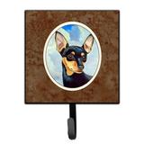 Winston Porter Pelin French Bulldog Wall Key Organizer w/ Key Hooks Metal in Blue/Black/Brown | 5.75 H x 4.25 W x 1.25 D in | Wayfair