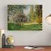 Charlton Home® 'Landscape The Parc Monceau' Oil Painting Print on Wrapped Canvas in Brown/Gray/Green | 14 H x 19 W x 2 D in | Wayfair