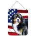 The Holiday Aisle® Shar Pei Patriotic Hanging Prints Wall Décor Metal in Blue/Gray/Red | 12 H x 16 W x 0.03 D in | Wayfair
