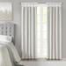 Willa Arlo™ Interiors Rondo Faux Silk Twist Tab Total Blackout Window Curtain Panel Polyester in White | 84 H in | Wayfair