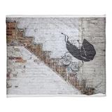 East Urban Home Banksy Baby Carriage Fleece Blanket Metal | 30 W in | Wayfair 4A0AF139940A4ED580C5D4BA74715F64