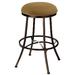 Red Barrel Studio® Hoyos Swivel Bar & Counter Stool Upholstered/Metal in Black/Brown | 26 H x 16.5 W x 16.5 D in | Wayfair