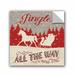 The Holiday Aisle® North Pole Express Holiday in the Woods Wall Decal Canvas/Fabric in Brown/Gray/Red | 14 H x 14 W in | Wayfair