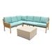 Birch Lane™ Grifton 2 Piece Rattan Sectional Seating Group w/ Cushions in Blue | Outdoor Furniture | Wayfair 63932CFC431E4C2A85A01022D1E60B7E