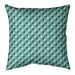 Latitude Run® Avicia Retro Diamonds Square Pillow Cover & Insert Polyester in Green/Blue | 18 H x 18 W x 1.5 D in | Wayfair