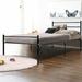 Latitude Run® Platform Bed Metal in Black | 35.5 H x 40 W x 77 D in | Wayfair 9DA4749F14E74C0A9B6D191D511A8FD6