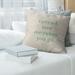 East Urban Home Stay Hungry Quote Linen Pillow Cover Linen in Green | 20 H x 20 W x 0.5 D in | Wayfair B8D99F6E192843DB9968BC494AEFF9AB