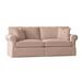 Darby Home Co Thames 88" Rolled Arm Slipcovered Sofa w/ Reversible Cushions Polyester/Other Performance Fabrics in Pink/Brown | Wayfair