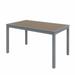 KFI Studios Ivy Rectangular 29" Outdoor Table Plastic/Metal in Gray/Brown | 29 H x 55 W x 32 D in | Wayfair OLT3255-SL-MA