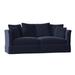 Rosecliff Heights Charlene 85" Flared Arm Sofa Bed w/ Reversible Cushions Polyester/Other Performance Fabrics in Blue | Wayfair