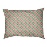 Tucker Murphy Pet™ Campion Reverse Ombre Geometric Cat Bed Designer Pillow Fleece, Polyester in Pink/Green | 17 H x 42 W x 52 D in | Wayfair