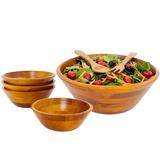 Bay Isle Home™ Saoirse 7 Piece Salad Bowl Set Wood in Brown | Medium | Wayfair DC943B1603334C08A68CA905936FDFA2