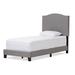 Valarie Twin Platform Bed by Harriet Bee kids Wood & /Upholstered/Polyester/Linen in Gray | 53.04 H x 42.71 W x 78 D in | Wayfair