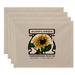 Alberts Valley Sunflower Print 4 Piece Placemat Set Polyester in White/Brown Laurel Foundry Modern Farmhouse® | 18 W x 14 D in | Wayfair