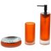 Latitude Run® Ezrol 3-Piece Bathroom Accessory Set Glass, Wood in Orange | Wayfair Gedy TI280-67