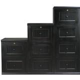 Longshore Tides Kyra 3-Drawer Vertical Filing Cabinet Wood in Black | 42.25 H x 18.25 W x 22 D in | Wayfair 013C4D4A16EB4A3DAAE722048CE9FBC0