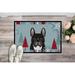 The Holiday Aisle® Nalah Winter Holiday French Bulldog Non-Slip Outdoor Door Mat Synthetics | 18 W x 27 D in | Wayfair