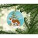 The Holiday Aisle® Gascon Saintongeois Holiday Shaped Ornament Ceramic/Porcelain in Blue | 3 H x 3 W x 0.25 D in | Wayfair