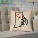 Ivy Bronx Sherilyn Rhode Island Love Outdoor Throw Pillow Polyester/Polyfill blend | 20 H x 20 W x 3 D in | Wayfair IVBX6493 45139969