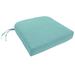 Darby Home Co Encinitas Knife Edge Indoor/Outdoor Sunbrella Dining Chair Cushion in Green/Blue | 3.5 H x 23 W in | Wayfair