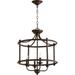 Charlton Home® Herman 4 - Light Lantern Cylinder Pendant, Crystal in Brown | 18.5 H x 18 W x 18 D in | Wayfair 38DDE770A9694484A8492DFEAE70E9CC