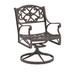 Saoirse Swivel Patio Dining Chair w/ Cushion Metal in Brown Laurel Foundry Modern Farmhouse® | 32.75 H x 22.75 W x 21.5 D in | Wayfair