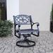 Saoirse Swivel Patio Dining Chair w/ Cushion Metal in Black Laurel Foundry Modern Farmhouse® | 32.75 H x 22.75 W x 21.5 D in | Wayfair