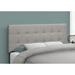 Ebern Designs Bed Headboard Only Queen Size Bedroom Linen Look Transitional Upholstered/Polyester in Gray | 47.5 H x 57 W x 3 D in | Wayfair