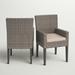 Sol 72 Outdoor™ Rockport Patio Dining Armchair w/ Cushion Metal in Gray | 35 H x 23 W x 21 D in | Wayfair TKC297b-DC-C-BEIGE