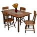 Loon Peak® Wyton 5 Piece Solid Wood Dining Set Wood in Brown | 30 H x 30 W x 60 D in | Wayfair AD1EC61ABF4244439C8CF572711111C3