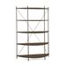 Joe Ruggiero Collection Baldwin 67" H x 55.44" W Etagere Bookcase Wood in Black/Brown | 67 H x 55.44 W x 17.5 D in | Wayfair JR005-15-Maple-C