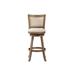 Dovecove Falken Swivel Counter & Bar Stool Wood/Upholstered in Brown | 39 H x 24 W x 21.5 D in | Wayfair 978B8BF2BA5C412CA824A8A270E484F1