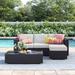 Sol 72 Outdoor™ Brentwood 3 Piece Rattan Sectional Seating Group w/ Cushions Synthetic Wicker/All - Weather Wicker/Wicker/Rattan in White | Wayfair