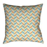 Latitude Run® Avicia Pillow Cover Polyester in Orange/Blue | 14 H x 14 W in | Wayfair 3CD8E1EB426640B390829D0F5FFB03E1