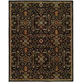 White 24 x 0.5 in Indoor Area Rug - World Menagerie Steffen Oriental Handmade Tufted Wool Black Area Rug Wool | 24 W x 0.5 D in | Wayfair