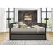 Hashtag Home Yelton Twin Daybed w/ Trundle Upholstered/Polyester in Gray | 36.5 H x 40.75 W x 82 D in | Wayfair 71DE4B1D5E0248179C0E1A2EE9E9DEFA