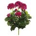 Winston Porter Artificial Geranium Bush Polyester in Red/Pink | 15.25 H x 10 W x 15.25 D in | Wayfair 55559C1CE30A464E807C1976A0EE356A