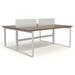 Inbox Zero Adelore 4-Person Workstation Benching Desk in Brown/Gray | 29 H x 72 W x 60 D in | Wayfair 3EB1512294F143E8A226135477670D11