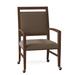 Fairfield Chair Preston King Louis Back Arm Chair Wood/Upholstered/Fabric in Brown | 38 H x 23.5 W x 23.5 D in | Wayfair 8700-A4_ 9508 17_ Walnut